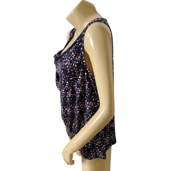 IVANKA TRUMP Womens Size Large Sleeveless Asymmetric Cowl Neck Tank Top Shirt - Picture 2 of 8